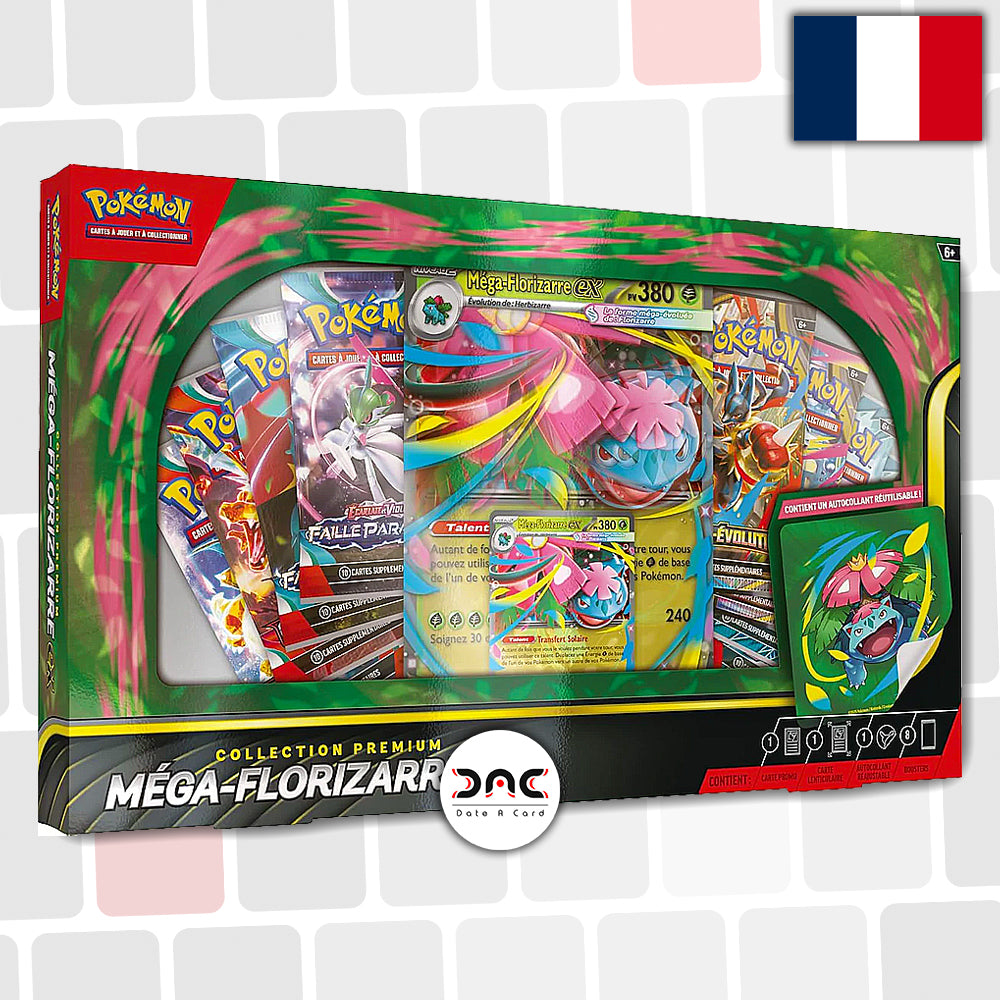 Pokémon - Coffret 6 Boosters Collection Premium Mega Florizarre EX