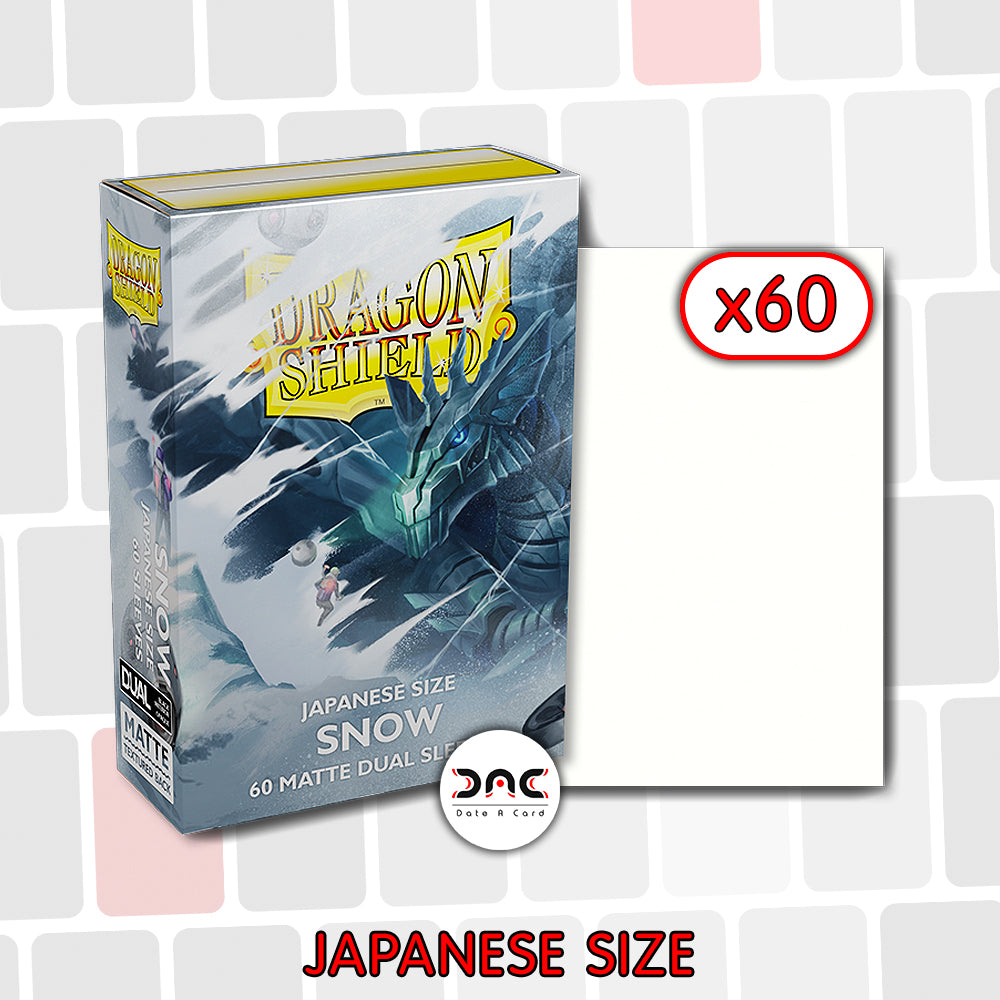 Dragon Shield - Japanese Dual Mat - Snow - Paquet de 60