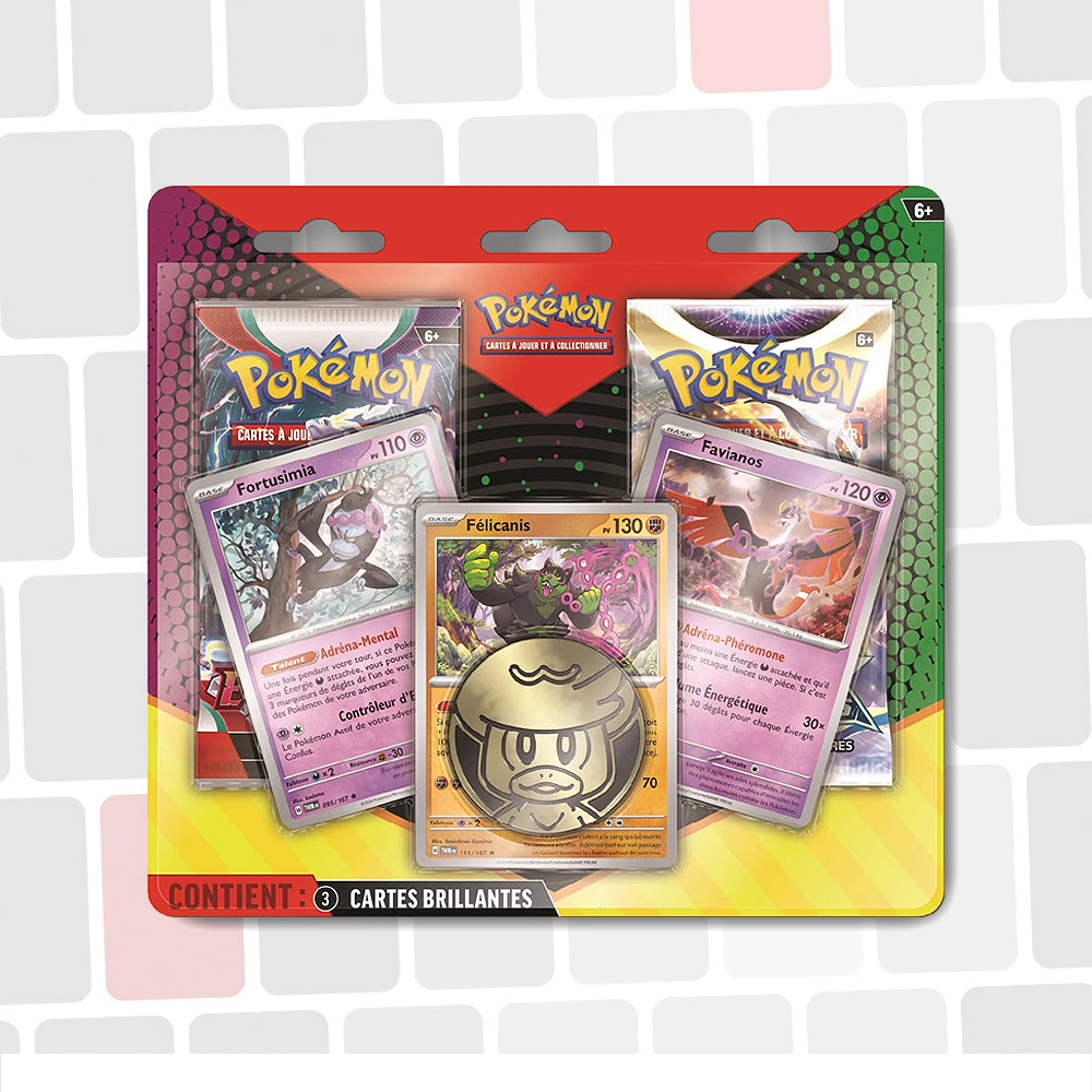 Duopack Pokémon Stars Etincelantes (EB9) Ecarlate et Violet (EV1) : Fortusimia, Félicanis, Favianos