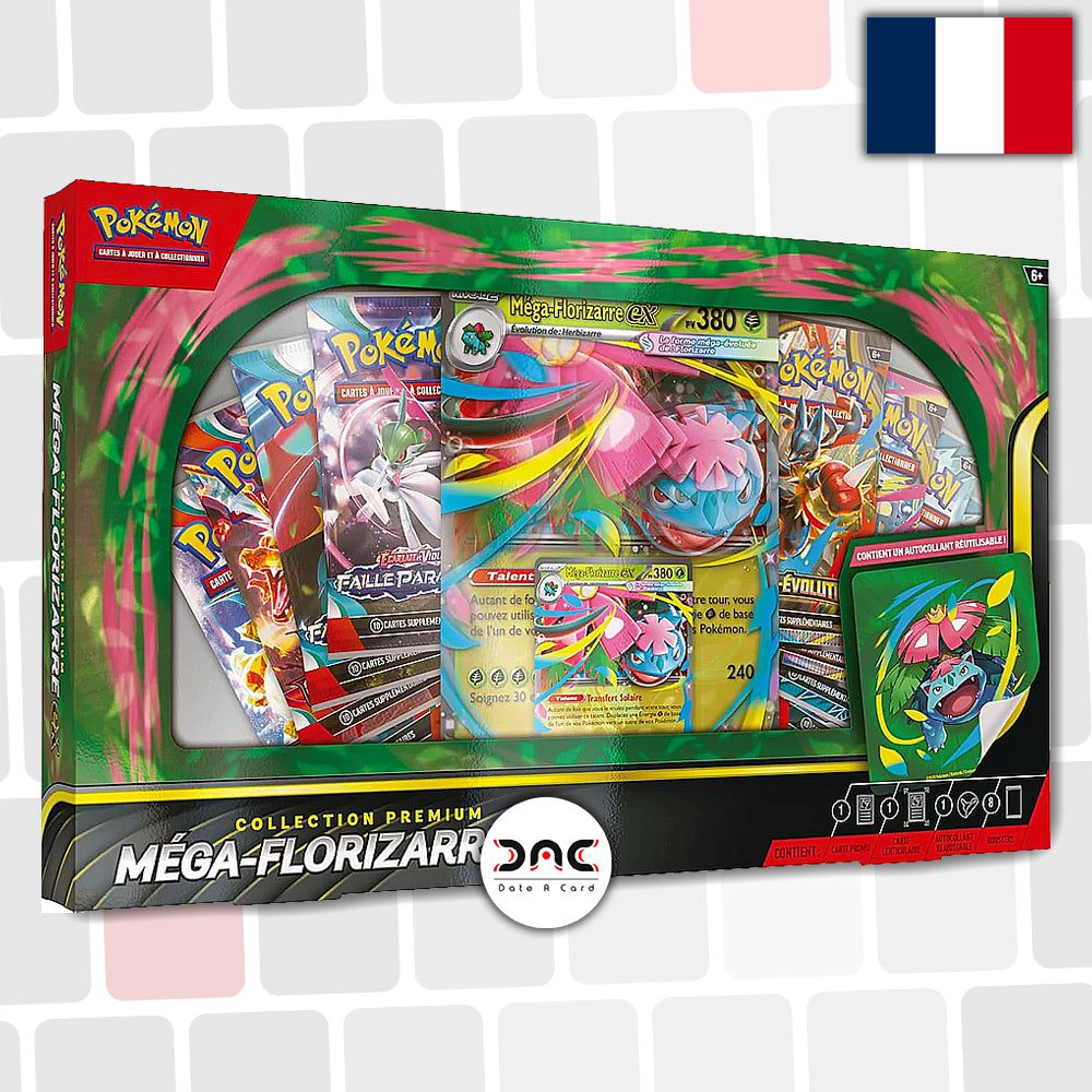 VAULT - Pokémon - Coffret 8 Boosters Collection Premium Mega Florizarre EX