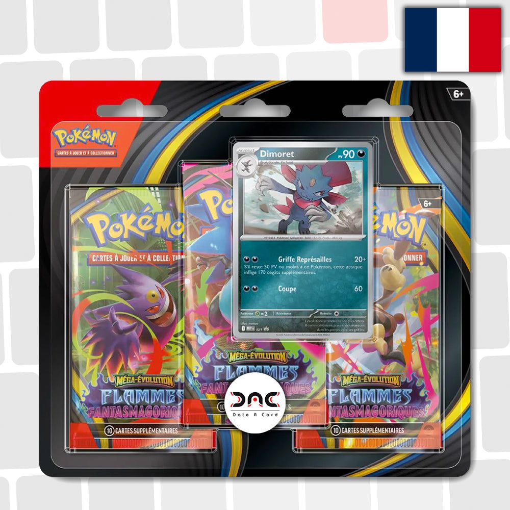Pokémon - Tripack Pokémon Flammes Fantasmagoriques (ME02) - Dimoret