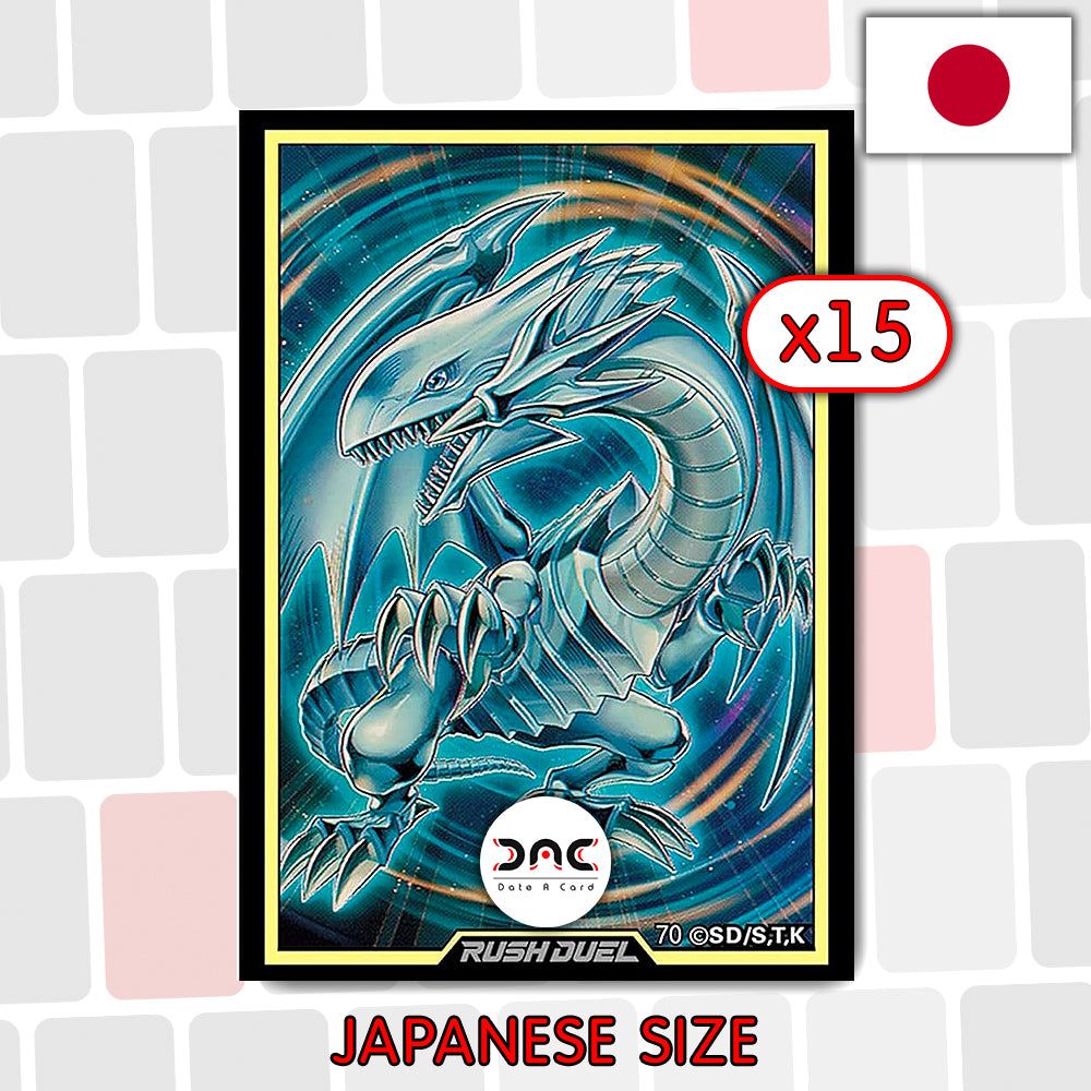 Yu-Gi-Oh! - 15 Protège cartes OCG - Japonaises - Dragon blanc aux yeux bleus Rush Duel