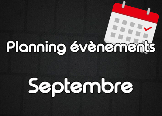 Planning des tournois et évènements de Septembre !