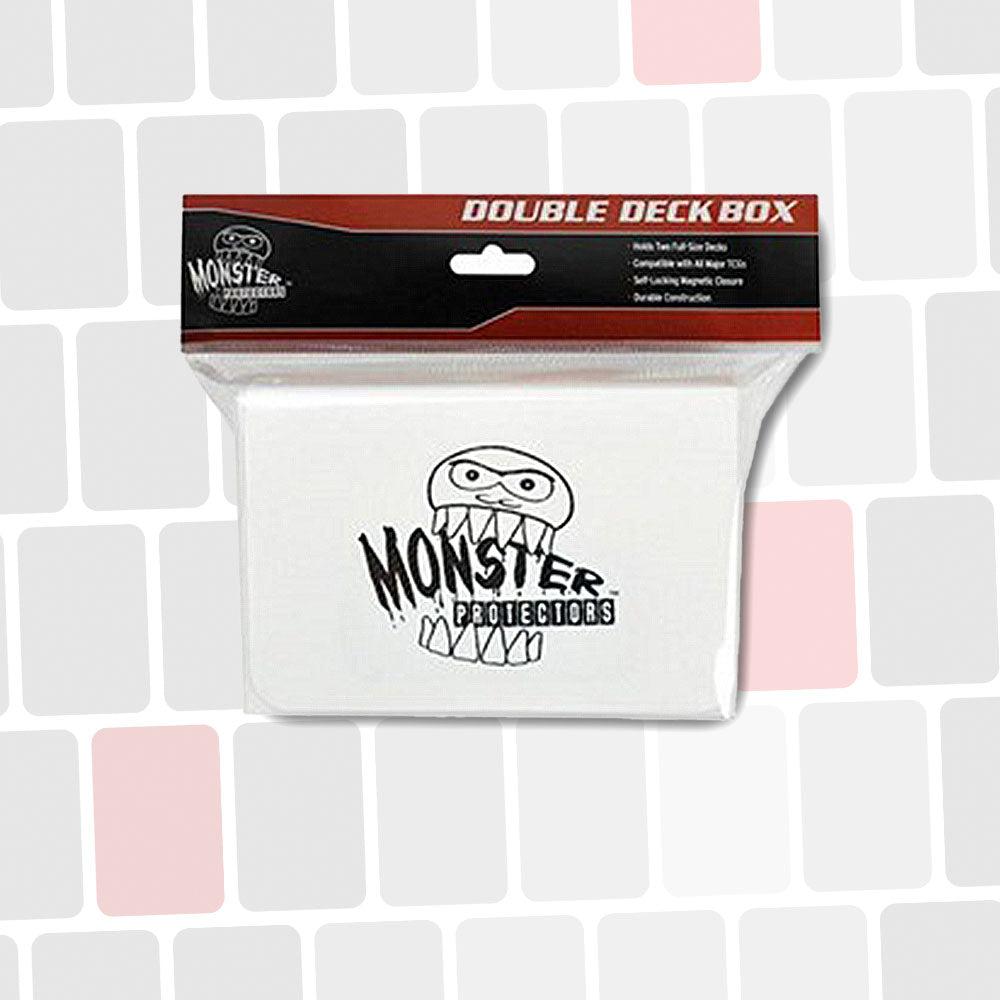 Double Deckbox Monster Blanche - Fermeture Magnétique