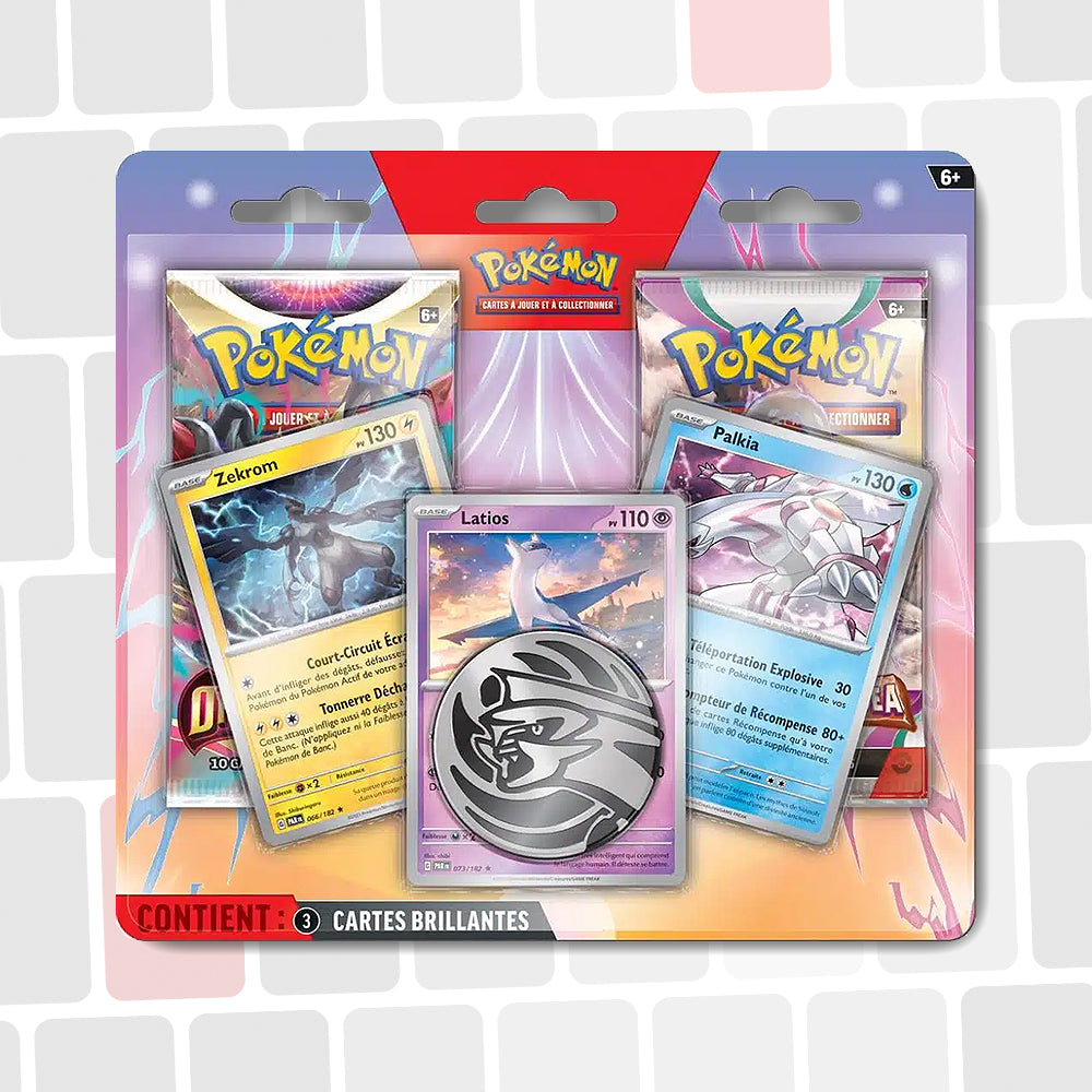 Pack 2 boosters Pokémon : Zekrom, Latios et Palkia