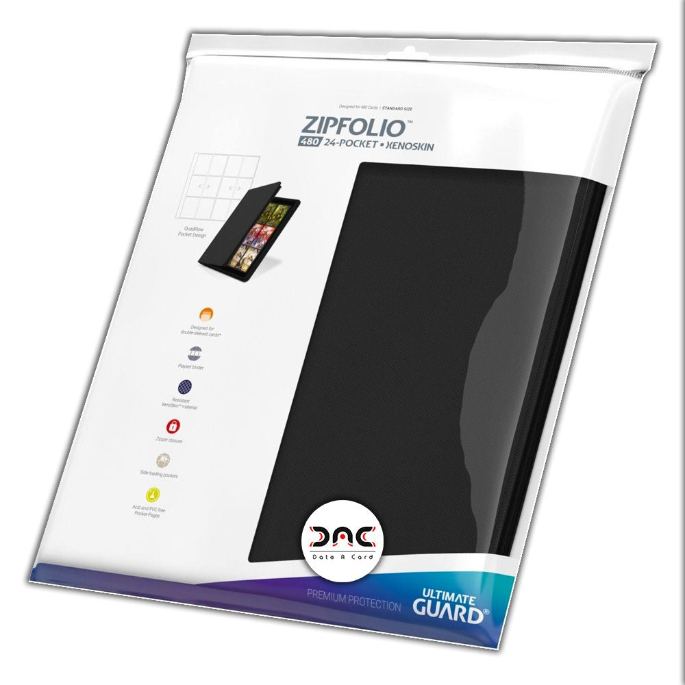 Ultimate Guard - Portfolio 24-Pocket QuadRow ZipFolio XenoSkin 480 - Noir