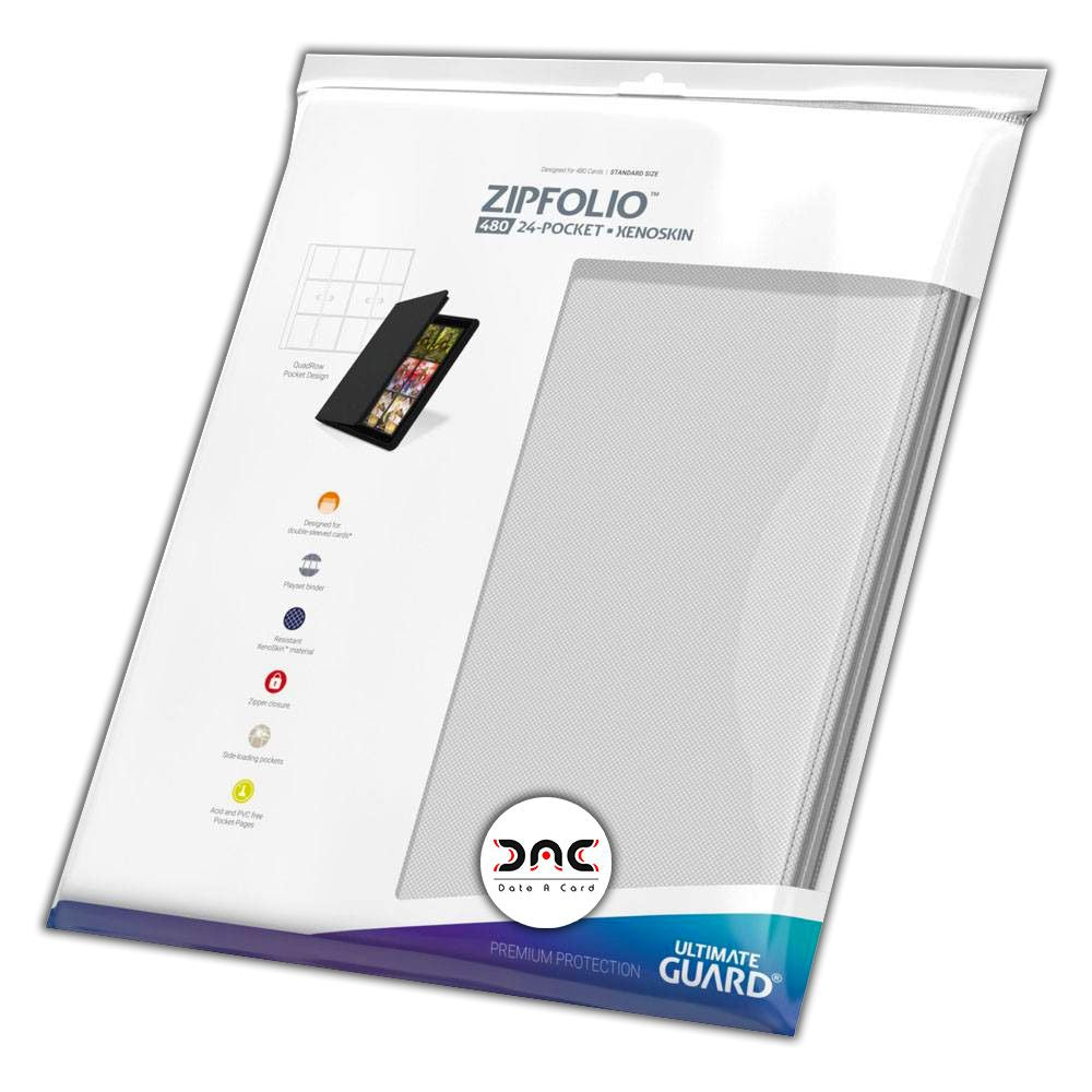 Ultimate Guard - Portfolio 24-Pocket QuadRow ZipFolio XenoSkin 480 - Blanc