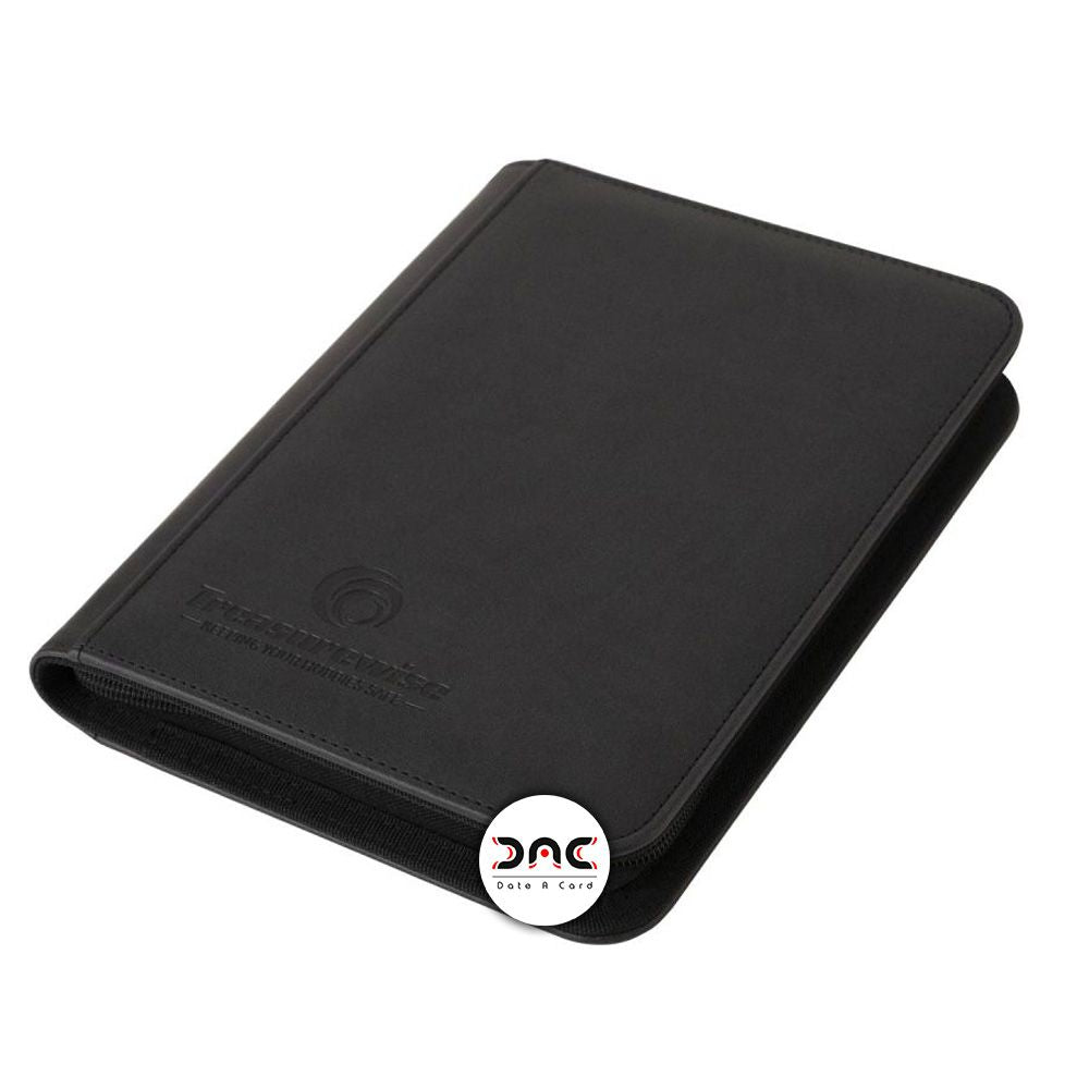 TreasureWise - WiseGuard Mini Zip Binder 4 cases - Noir