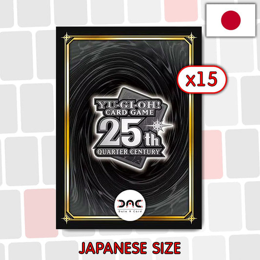 Yu-Gi-Oh! - 15 Protège cartes OCG - Japonaises - Quart de siècle noir