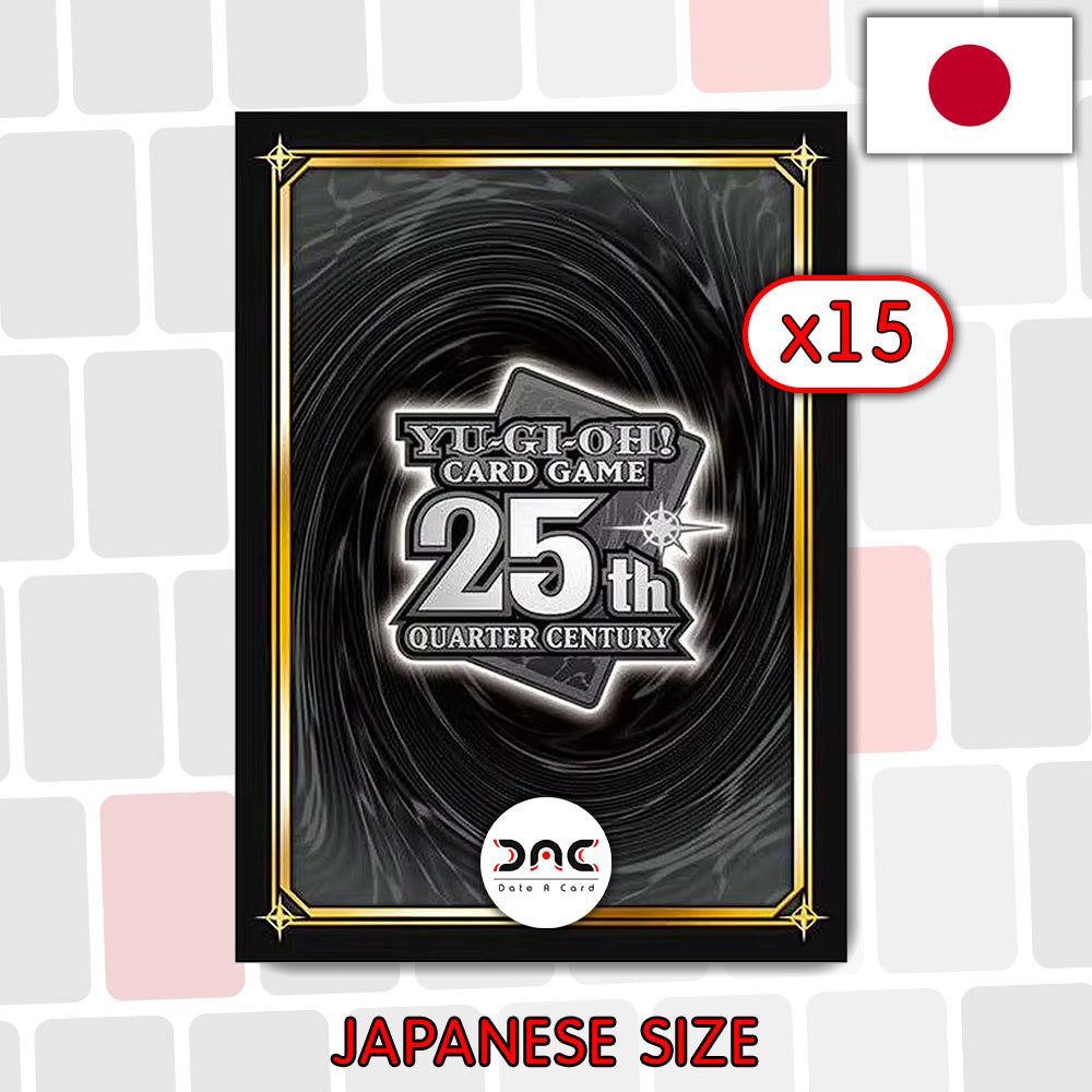Yu-Gi-Oh! - 15 Protège cartes OCG - Japonaises - Quart de siècle noir