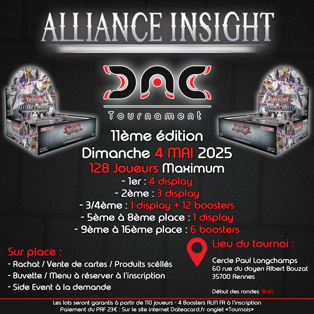 Inscription DAC Tournament 12 - Duelist Advance - 6 Juillet 2025
